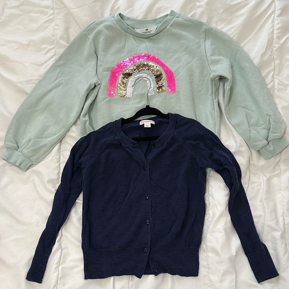 Pair of girls fall- and winter-wear tops